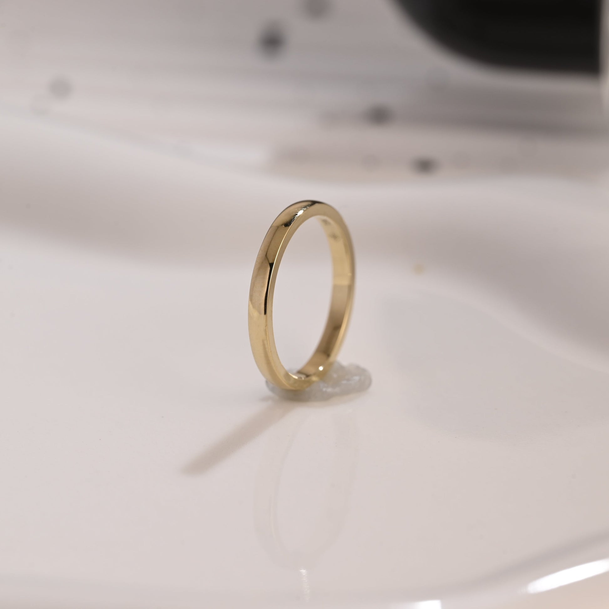 Solid Gold 2mm Width Plain Wedding Band