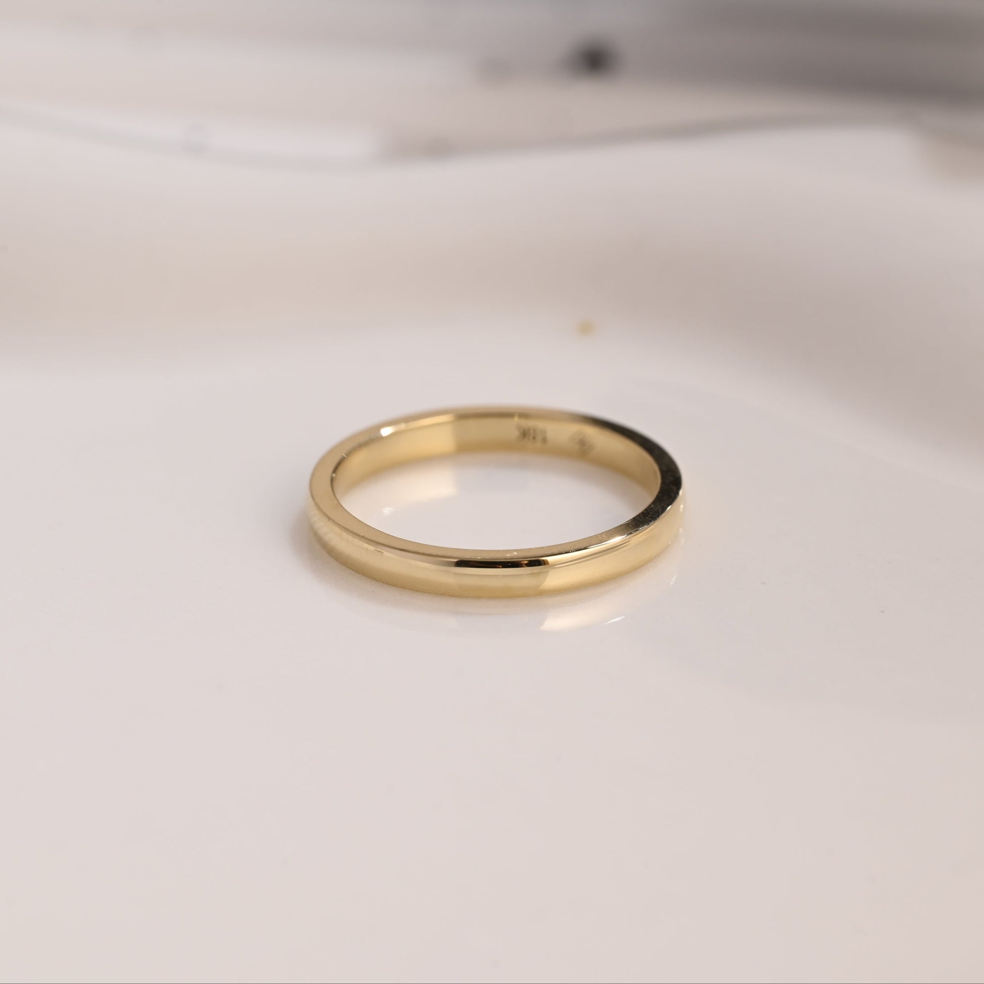 Solid Gold 2mm Width Plain Wedding Band