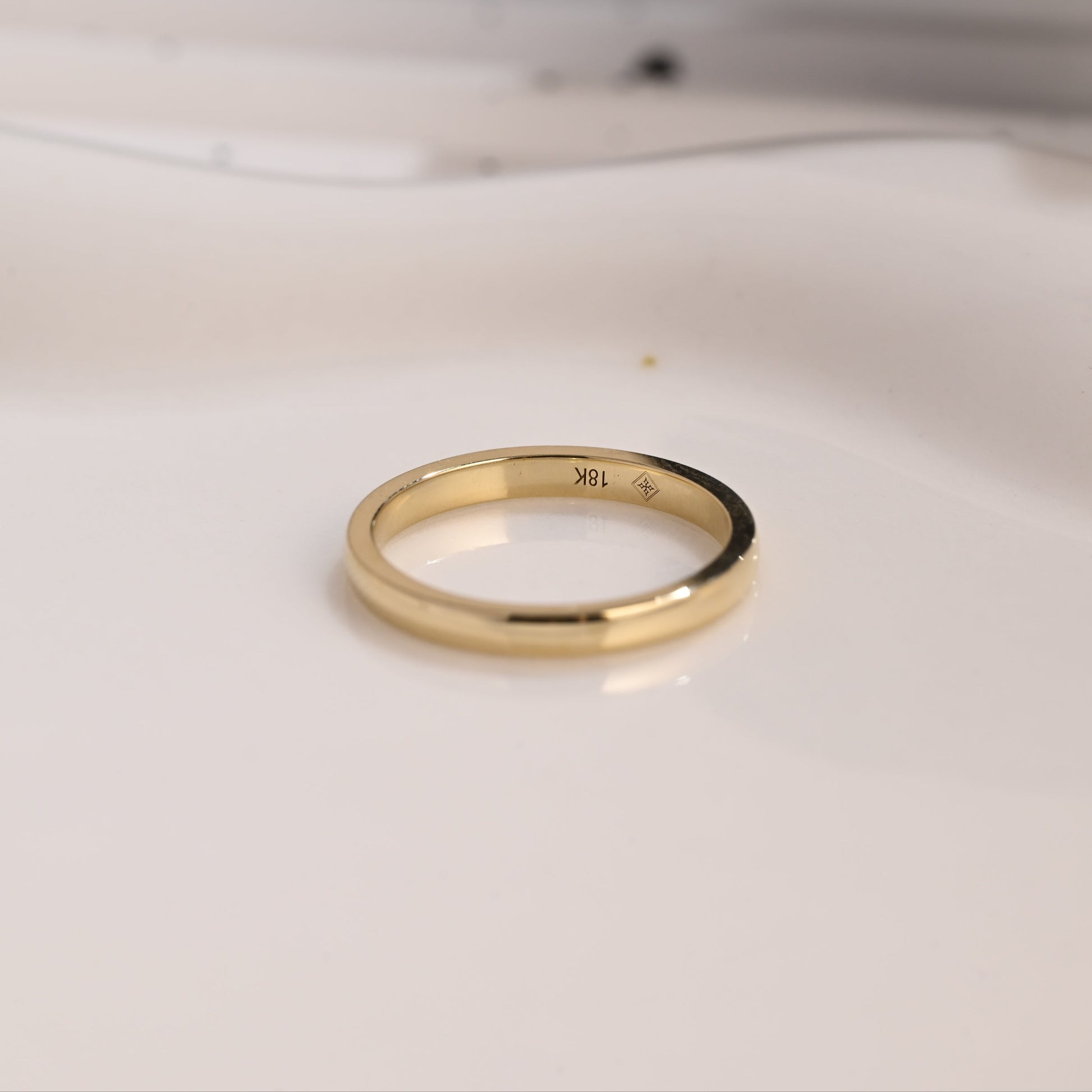 Solid Gold 2mm Width Plain Wedding Band