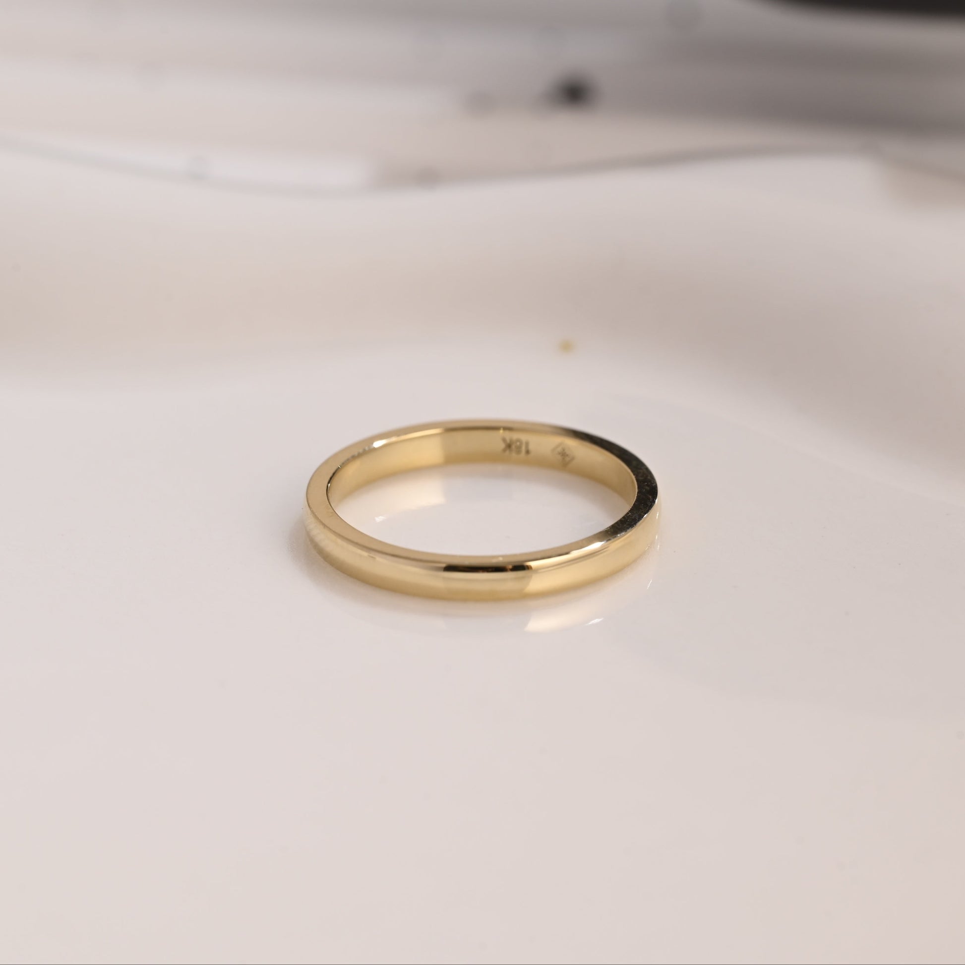 Solid Gold 2mm Width Plain Wedding Band