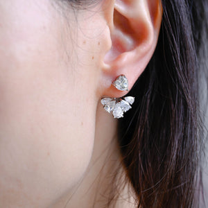 SquareJewelry earrings Solid Gold Cluster Pear Cut Earrings Studs