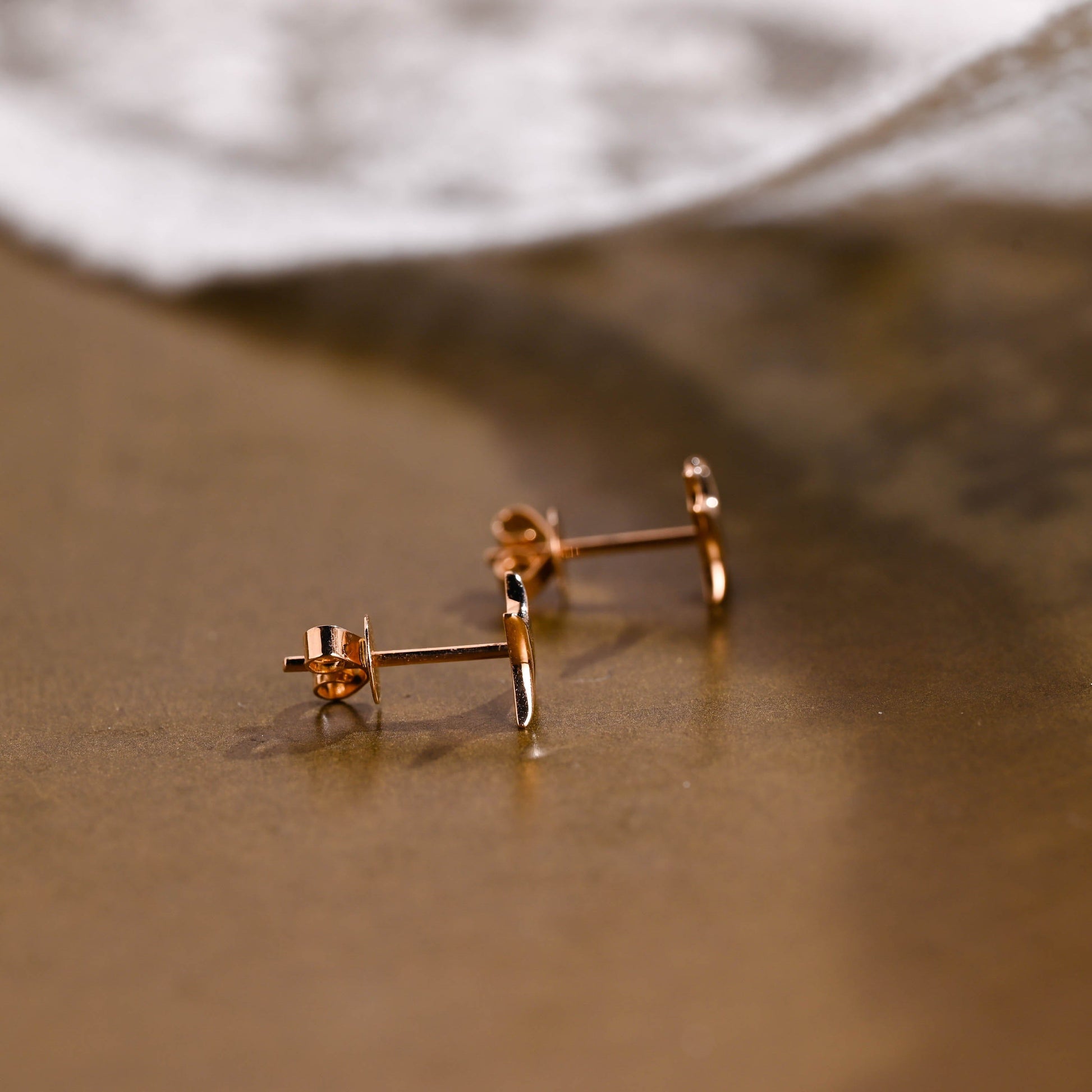 SquareJewelry earrings Solid Gold Dainty Star Earring Studs