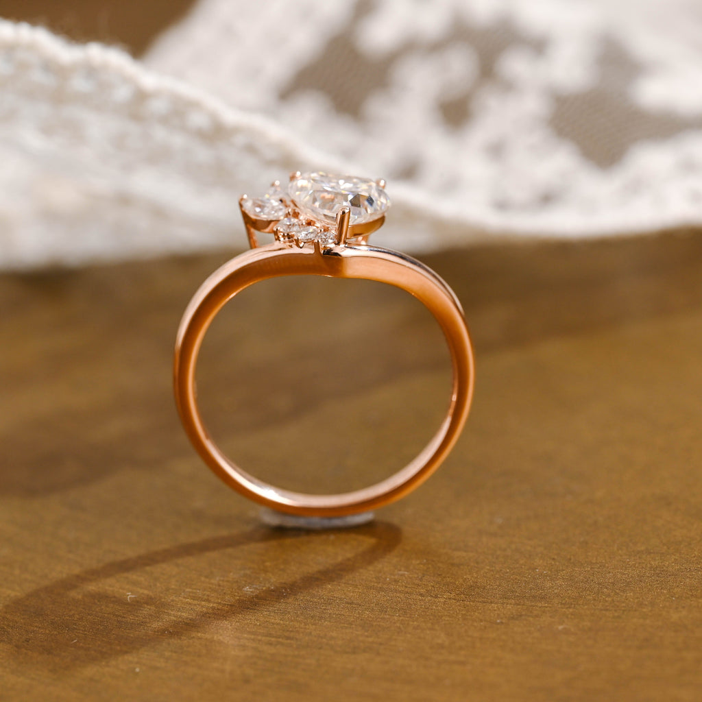 SquareJewelry heart cut moissanite engagement ring Heart Cut Moissanite Engagement Ring
