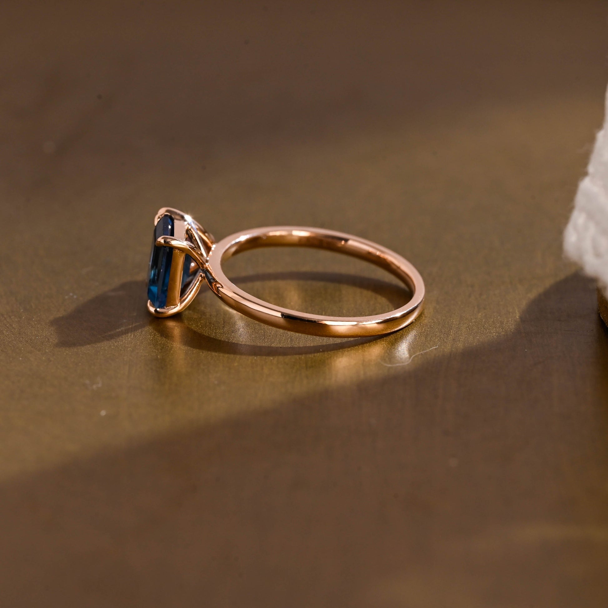 SquareJewelry Pear cut lab grown alexandrite engagement ring Solid Gold Toi et Moi Emerald Cut Topaz & Pear Lab Grown Alexandrite Engagement Ring
